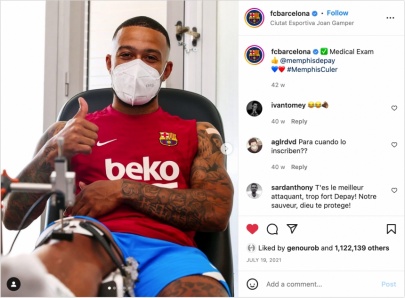 Memphis Depay being tested on our Arthrometer following an ACL injury